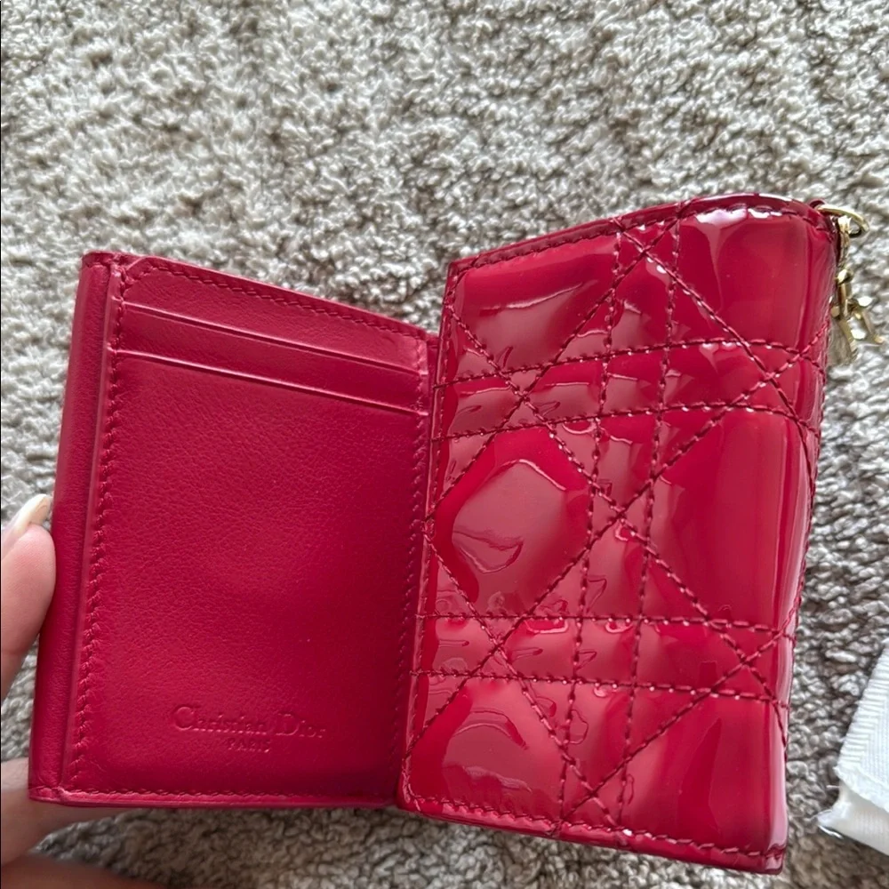 Dior Mini Lady Dior Gardenia Wallet